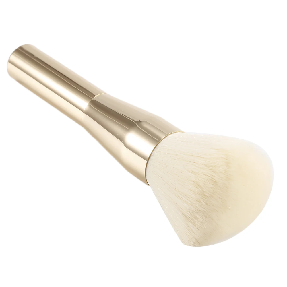 

ELECOOL 1Pc Natural Fiber Hair Loose Powder Makeup Brushes Single Contour Foundation Eyeshadow Blush Brush Tool Gold Color