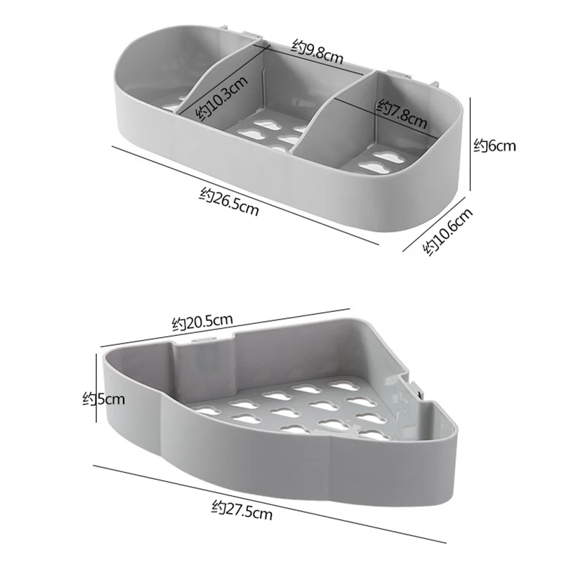 Угловой дренажные лотки Ванная комната стеллаж для хранения без пуха Мощный настенный умывальник полка кухонный стеллаж настенное крепление стеллаж для выставки товаров
