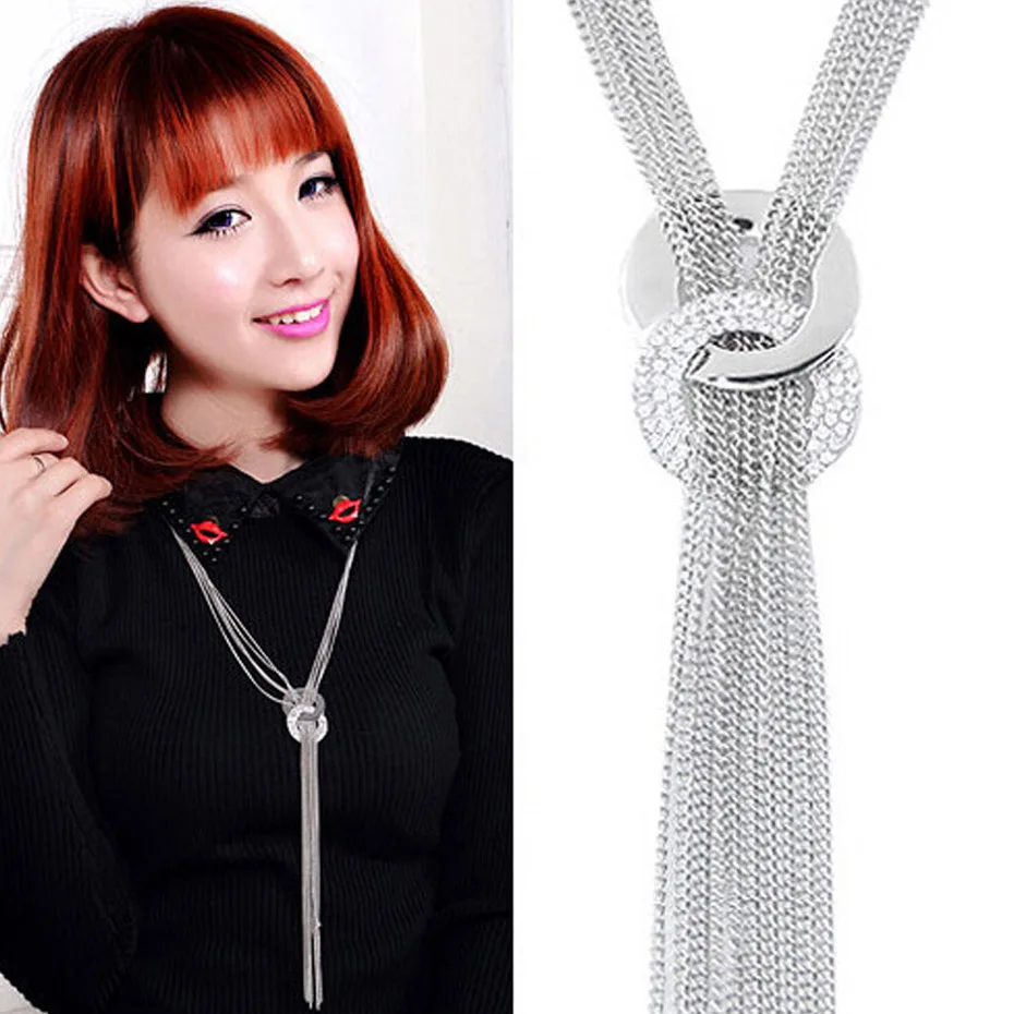 EVERLEAD Sweater Necklaces Tassel Long Necklace Women Pendants New