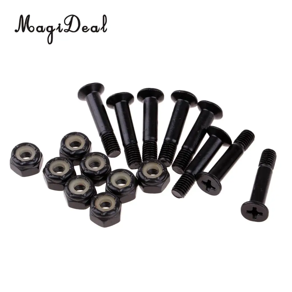 8 Sets Skateboard Truck Mounting Hardware Screws Bolts Men Women Outdoor Skateboarding Accessories