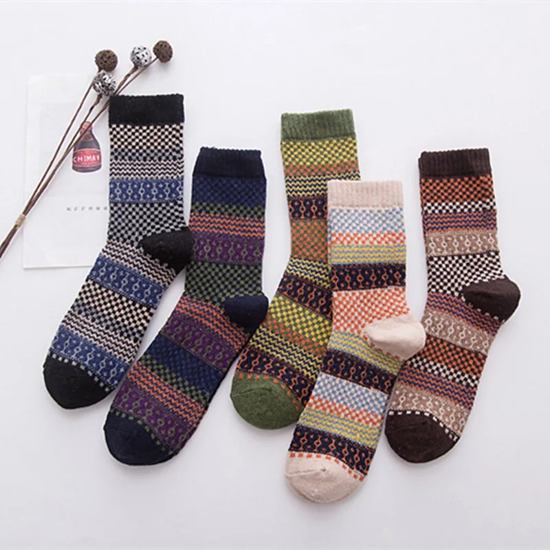 New Japan style Men Winter Socks Warm Thick Wool Socks Cotton meias