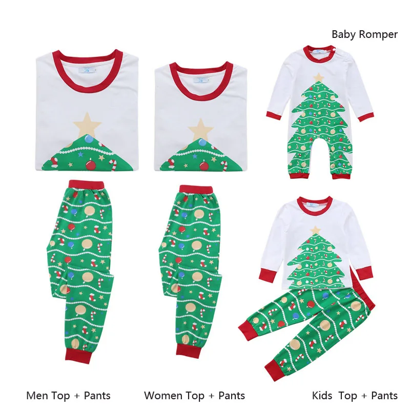 Emmaaby/модные Семейные комплекты для детей и взрослых; рождественские пижамные наборы; Рождественская одежда для сна; праздничная одежда; Прямая поставка - Цвет: Бежевый