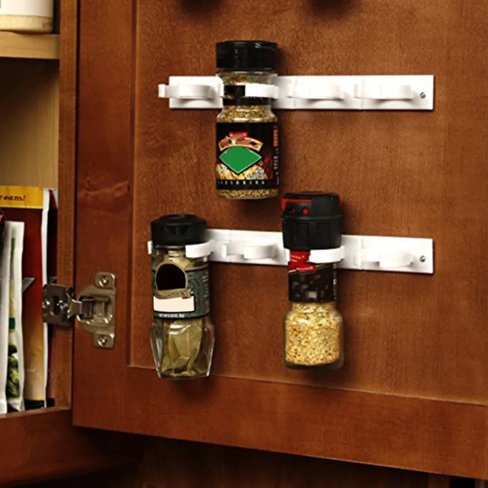 

Clip N Store Kitchen Spice Organizer Lightweight Storage Rack Shelf Rack Kitchen Spice Seasoning Carrier Bottle Holder Gripper