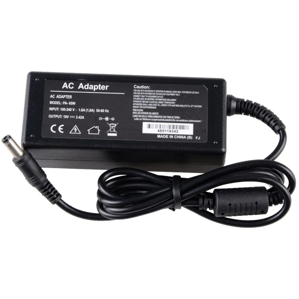 Notebook Computer Replacement Laptop Adapter 19V 3 42A 65W 