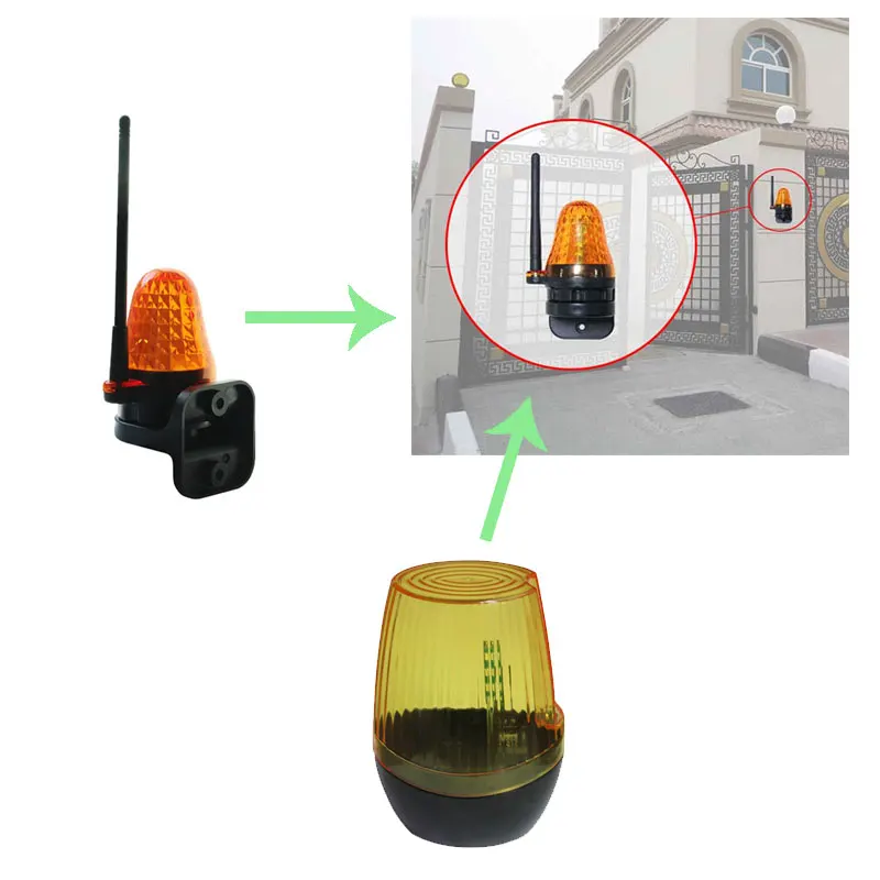 AC DC12-265V security gate motor flash alarm lamp