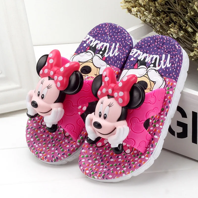 

Little Kids Slippers Girls Boys flip flop Toddler Baby Slippers Big Children Cartoon Mickey&minne School Indoor Garden Shoes