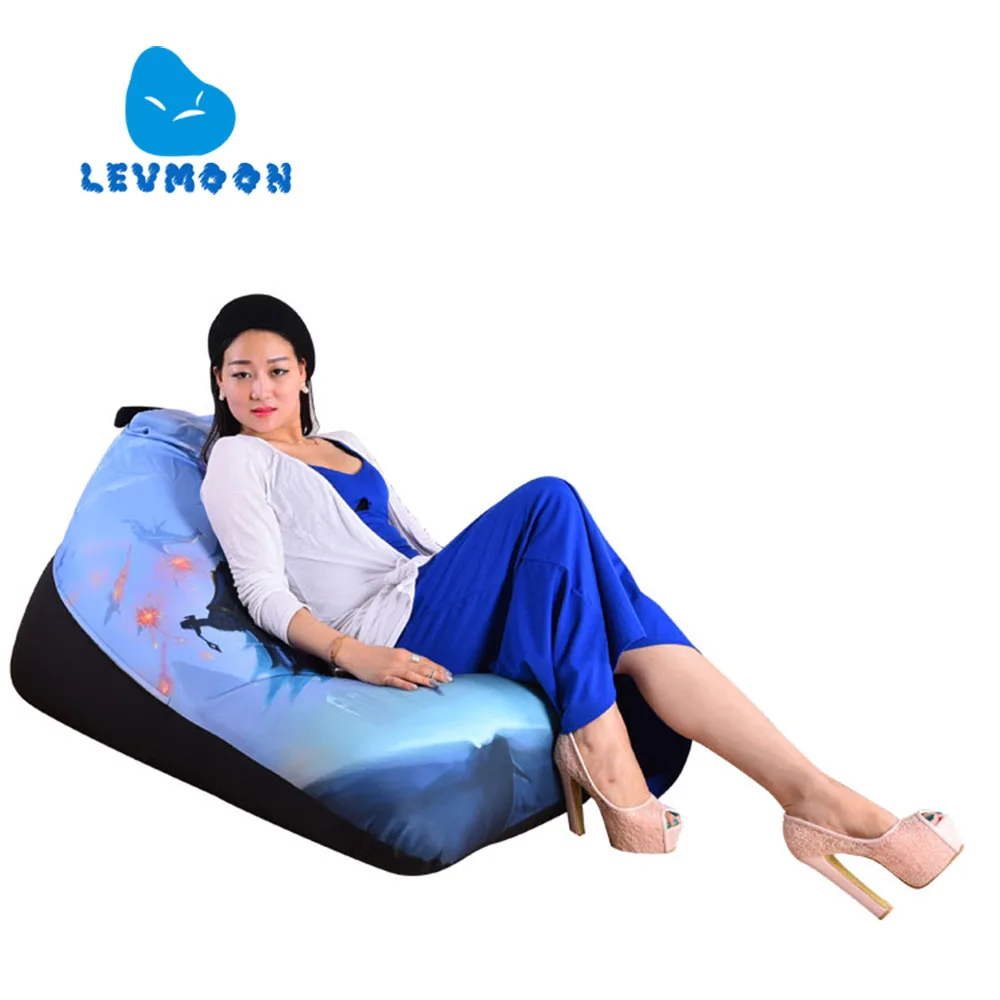Best LEVMOON Beanbag Sofa Chair Magic Beauty Zac Comfort Bean Bag Bed Cover Without Filler Cotton Indoor Beanbag Lounge Chair