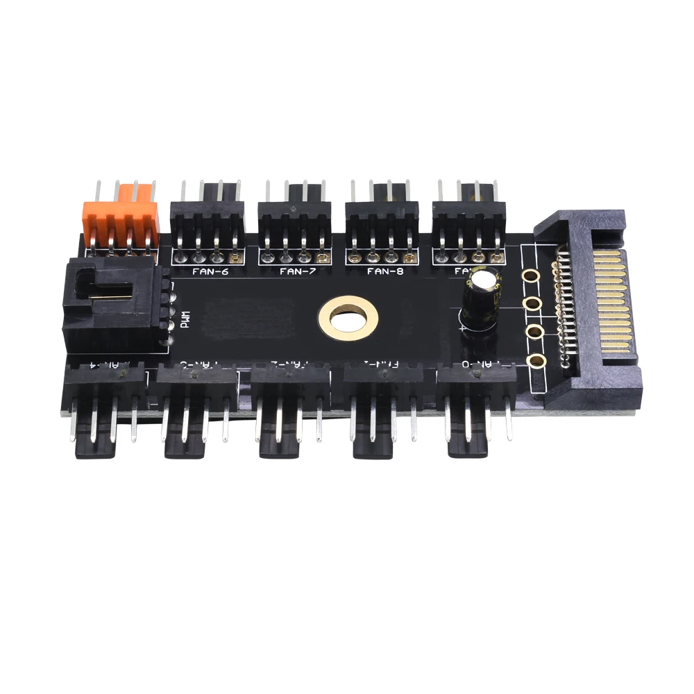 TISHRIC 10 قطعة 2018 مروحة المحور الفاصل SATA 1 إلى 10 قطعة مسند تبريد للاب توب مدمج به مكبر صوت كابل Pwm 12 V امدادات الطاقة سرعة محول جهاز كمبيوتر شخصي الت...