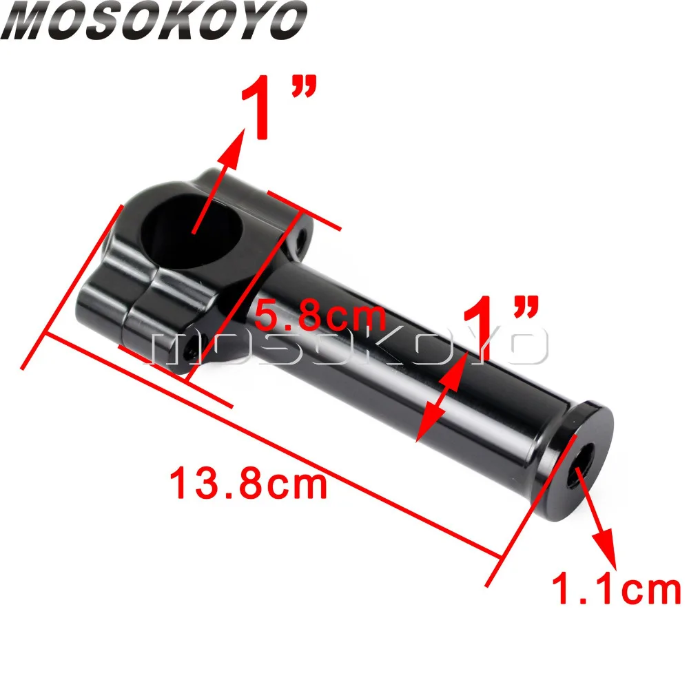 5," Rise Bar Крепление зажим 1" Руль Riser грубой работы 25,4 мм CNC Алюминиевый Бар повышение для Harley Sportster XL 883 1200 48