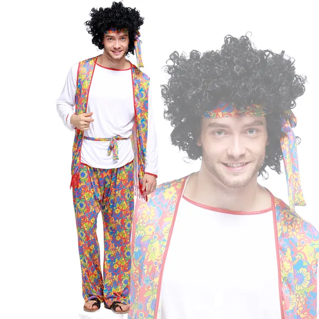 halloween costume vintage 50s hippie clothing night club bar party stage hip hop singers performance clothing