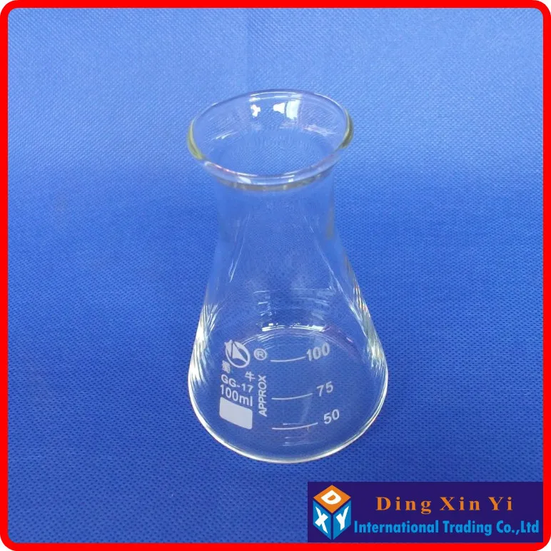 Стеклянная колба Erlenmeyer (4 шт./лот) 100 мл стеклянная коническая лабораторное