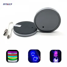 2 pcs Car LED Light Cup Coaster font b Lamp b font for BMW Benz Ford