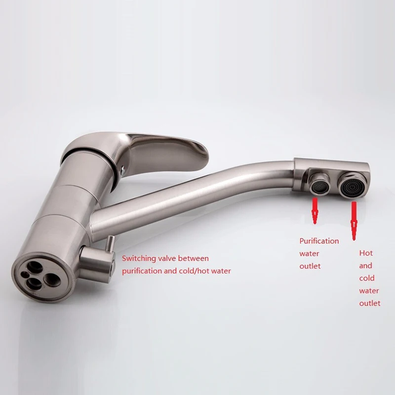 Frap High-end Brass Body Nickel Brushed Kitchen faucet sink Mixer tap 360 degree rotation Water purification features F4321-5 Frap High-end Brass Body Nickel Brushed Kitchen faucet sink Mixer tap 360 degree rotation Water purification features F4321-5