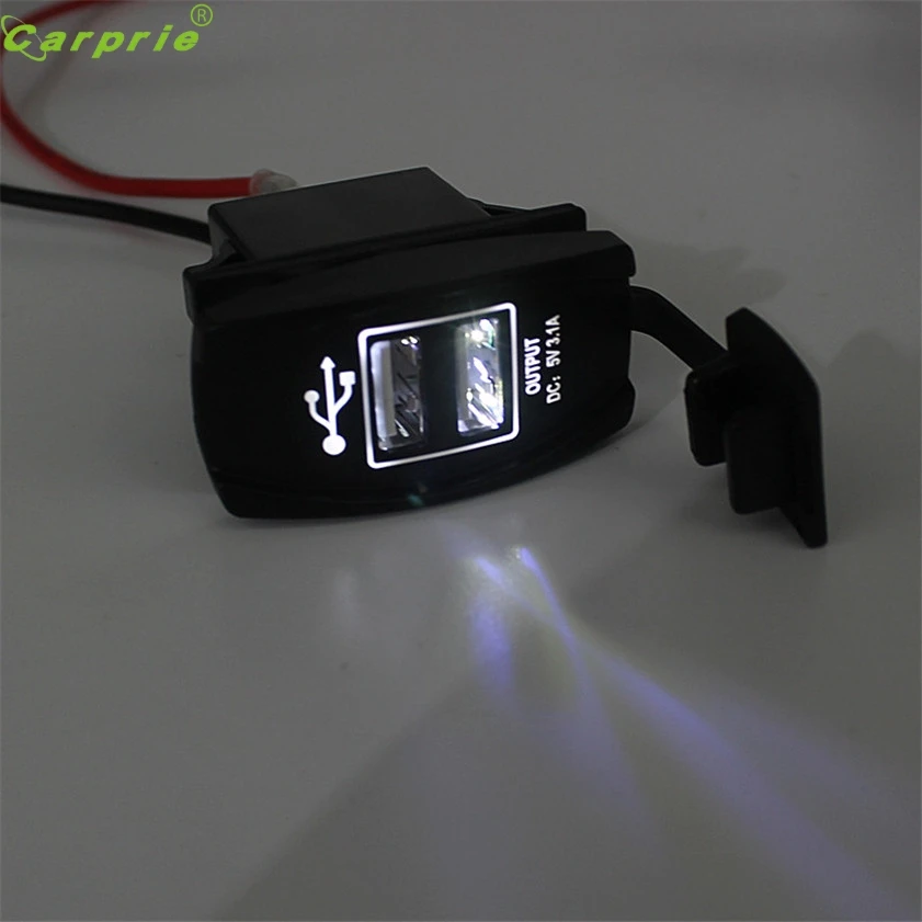 

High Quality 12V 24V Car Auto Boat Accessory Dual USB Charger Power Adapter LED Outlet