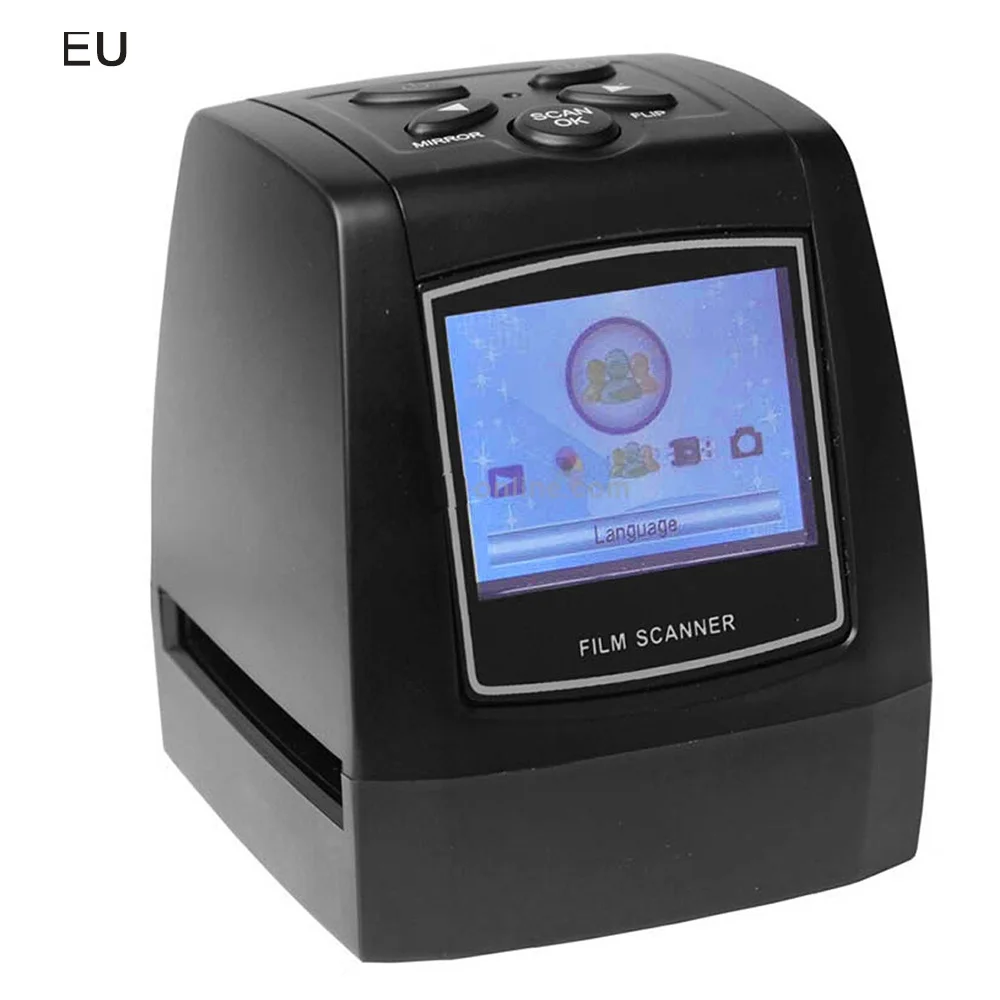 Eu Plug Лидер продаж 35/135 мм негативная пленка фото сканер слайд телекинопроектор цифровой пленочный конвертер - Цвет: Eu Plug