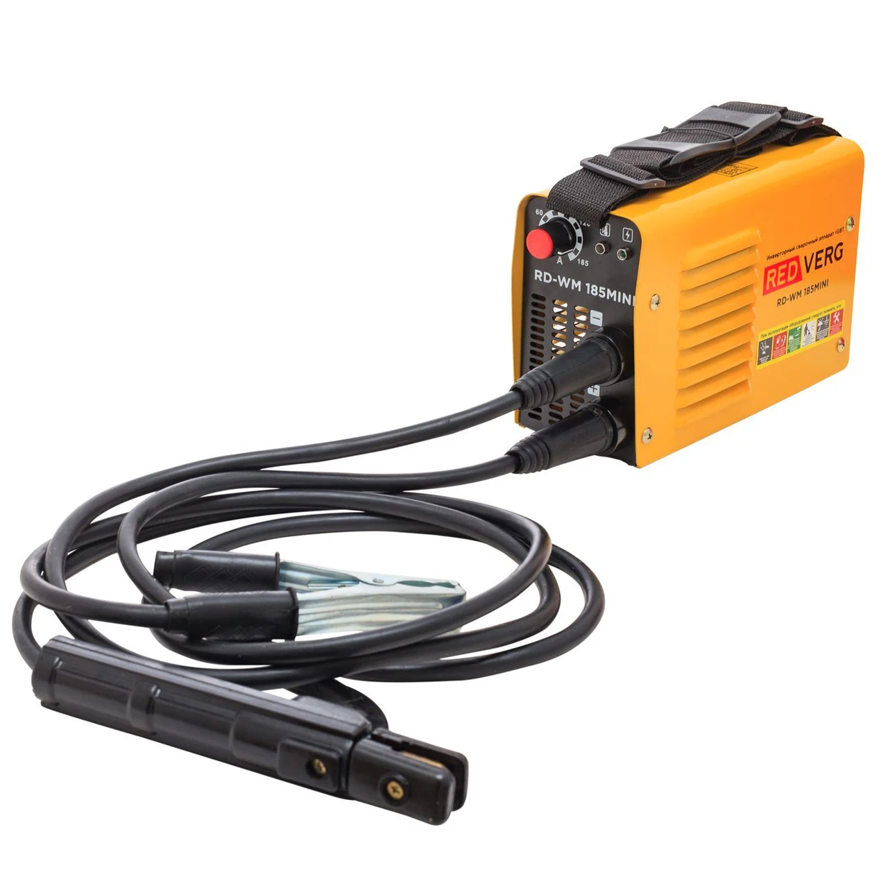 Аппарат сварочный инверторный RedVerg RD-WM 185MINI (мощность 6,6 кВт, Сварочный ток 20-185А, Диаметр проволоки 4 мм)