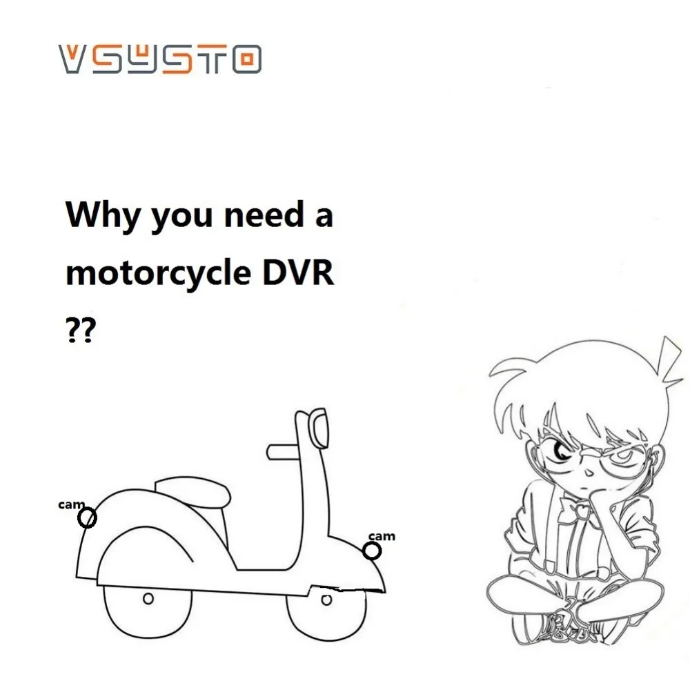 VSYSTO моторегистратор видеорегистратор для мотоцикла 2 канала видео и диктофон E6 wifi 1080p& 720p HD видеорегистратор для водителя поддержка gps