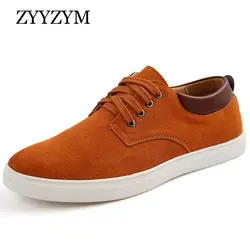 ZYYZYM/рекламная акция, мужская повседневная обувь, большой размер, стильная обувь из замши на шнуровке, весна-осень, модная мужская обувь на