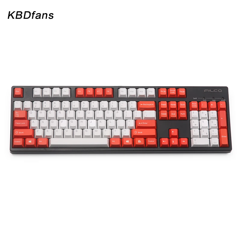 

kbdfans new arrival pbt top printed keycap cherry profile 117keys 1.75shift for gaming mechanical keyboard