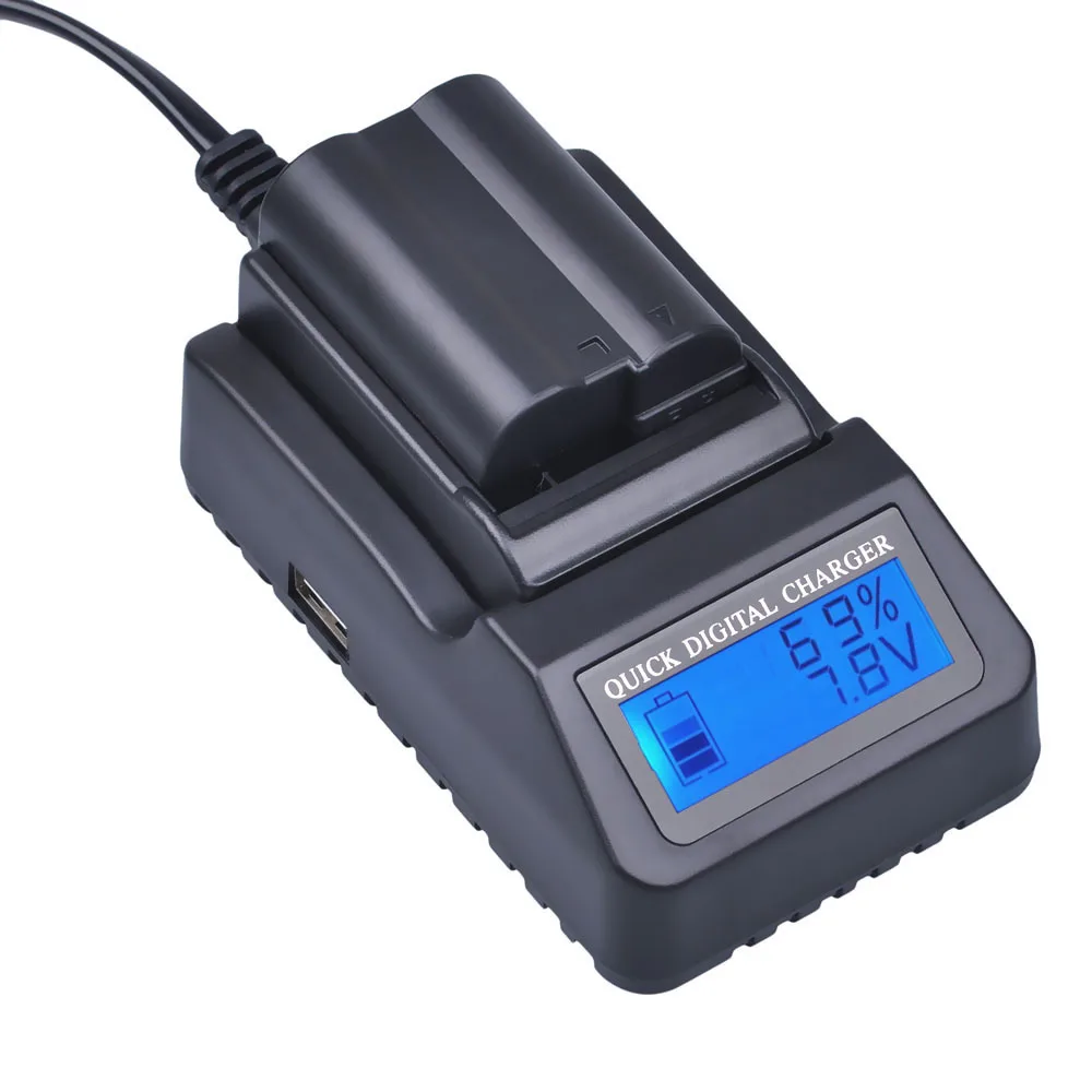 

1pc for Nikon EN-EL15 EN EL15 Battery + Fast Charger (3X faster) for Nikon MH-25 DSLR D750 D7100 D7000 D800E D800 D610 D600