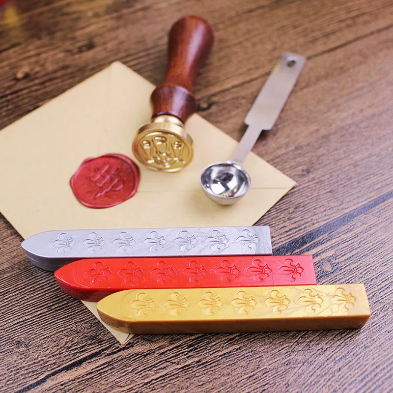 

Vintage Alphabet Sealing Wax Stamp Set with Letter Partern