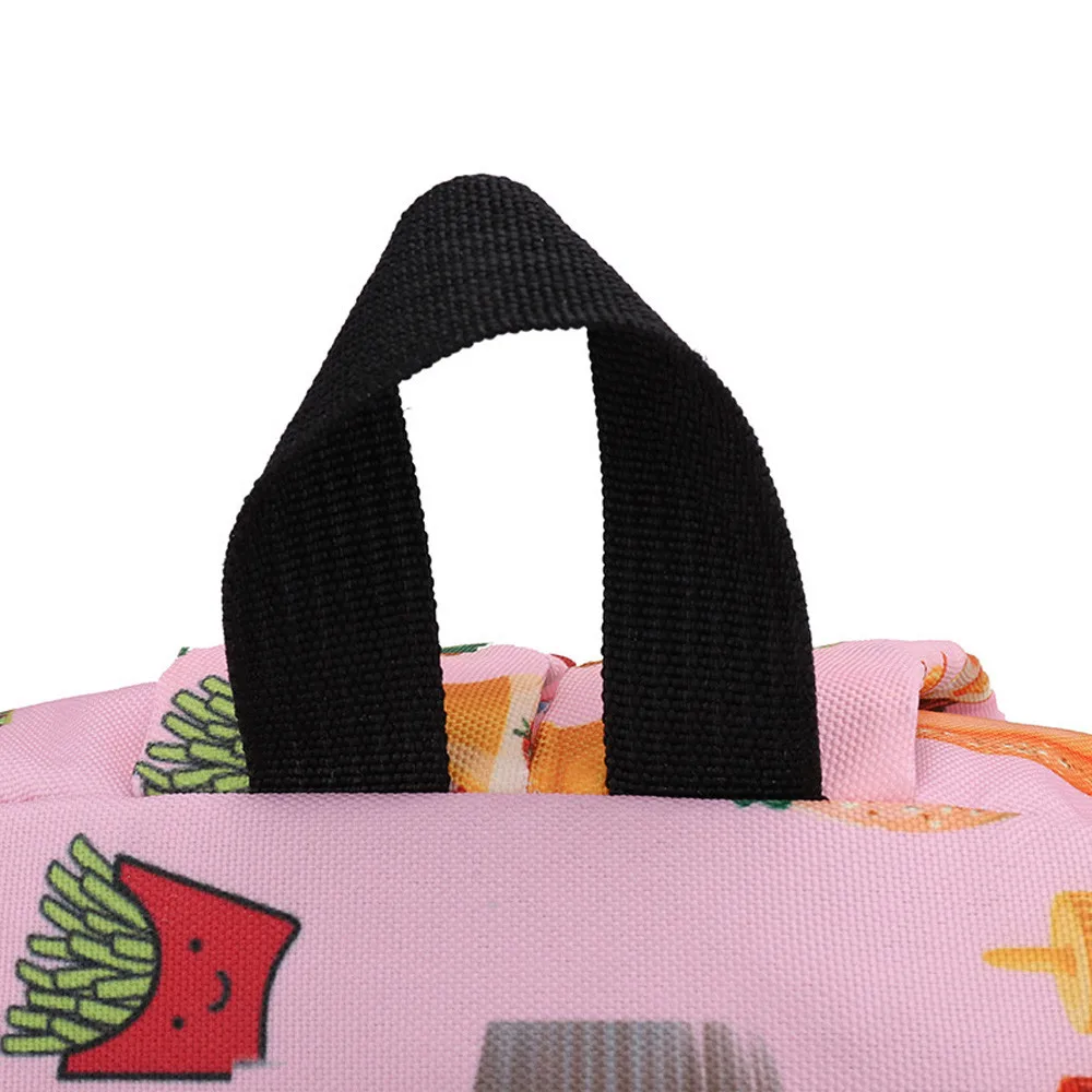 3 шт./компл. мультфильм еда холст печать рюкзак женский школьный рюкзак для подростков путешествия рюкзаки женский школьный рюкзак