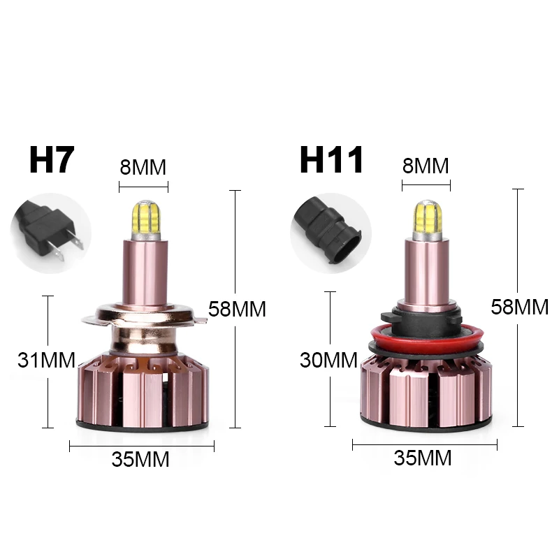 CARLitek мини турбо led h11 h1 9005 9006 csp 12 сторонних 15000лм h7 h3 880 9012 светодиодные лампы для автомобильных фар