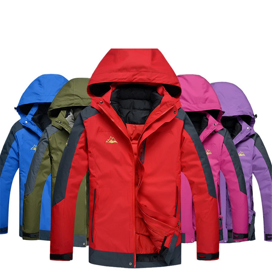 

Down stormwear three-in-one two-piece outdoor ski jacket