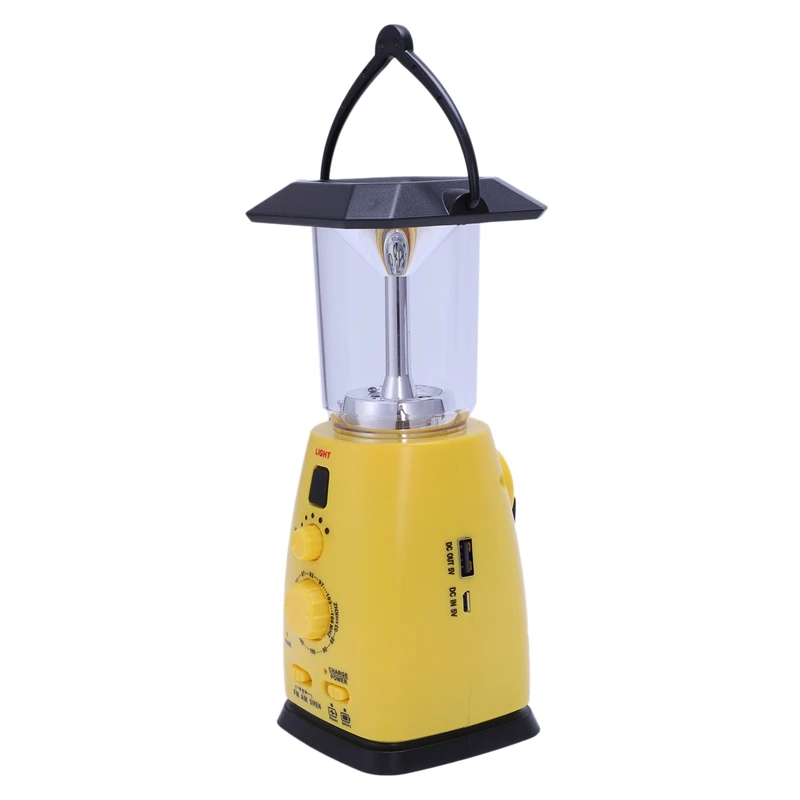 

Multifunction Camping Lights Outdoor Emergency Hand Cranked Solar Radio Camping Lights Emergency Mobile Phone Charging Alarm