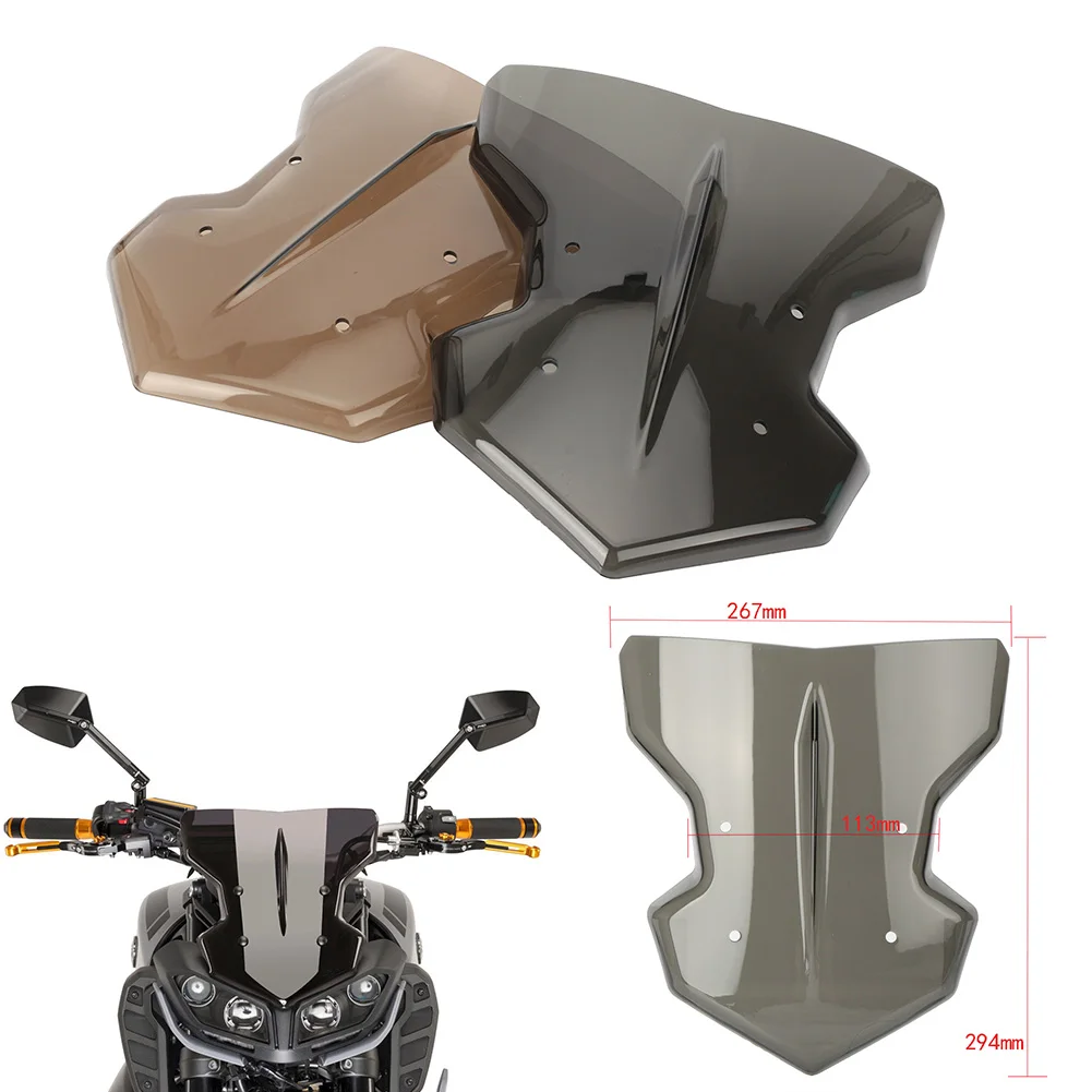 

Motorcycle Front Windscreen Windshield with bracket for Yamaha MT09 FZ09 MT-09 FZ-09 2017 2018 / 17 18