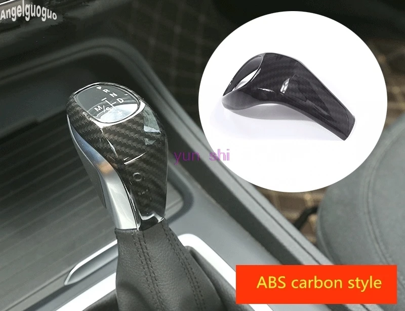 ABS Carbon Style Car Gear Knob Trim Stickers Decoration Cover Car-styling For BMW X1 F48 /2017 1 series Sedan / 2 Series Tourer