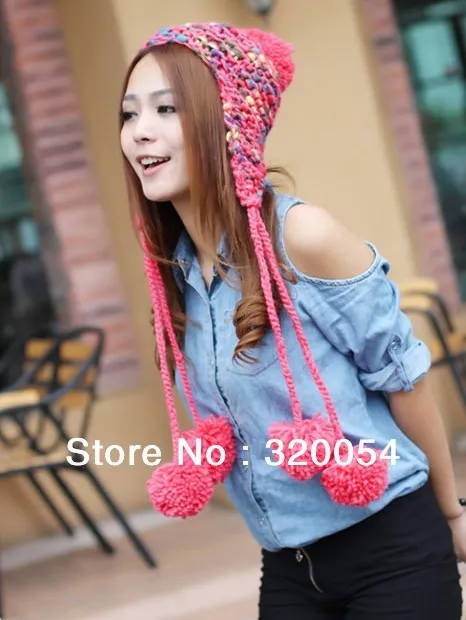 

Free shipping,1pcs, 2013 fashion thick braids colorful knitted cap ,Lovely women's autumn winter warm hat ,5 color,wholesale .