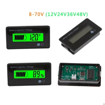 

Battery Power display 8-70V LCD Acid Lead Lithium Battery Capacity Indicator Voltage Tester Voltmeter GY-6D