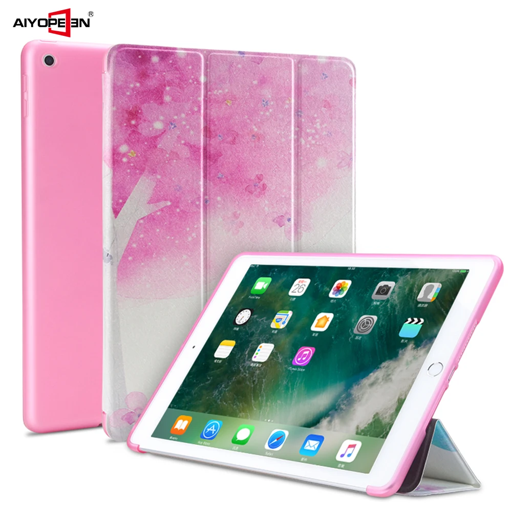

Case for iPad 9.7 2017 2018 Cover smart Cover with Soft TPU Back Case for iPad 2018 Cover A1822 1823 A1893 For new iPad 9.7 inch
