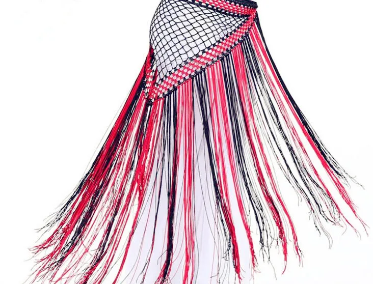 Юбка для танца живота длинные повязка на бедра с кисточками племенной пояс Аргентина Стиль пояс-бандаж брючные костюмы