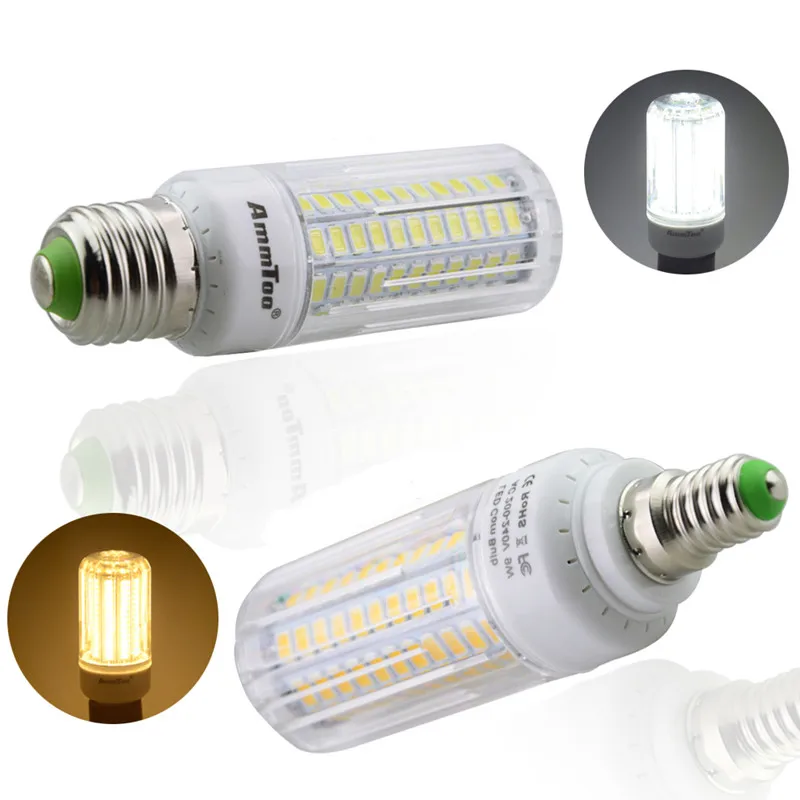 

E27 / E14 LED Bulb Lamp SMD5736 Power 3W 5W 7W 9W 12W 15W Ampoule Focs Luz LED 30-165 Leds Three Color Choice For Home Lighting