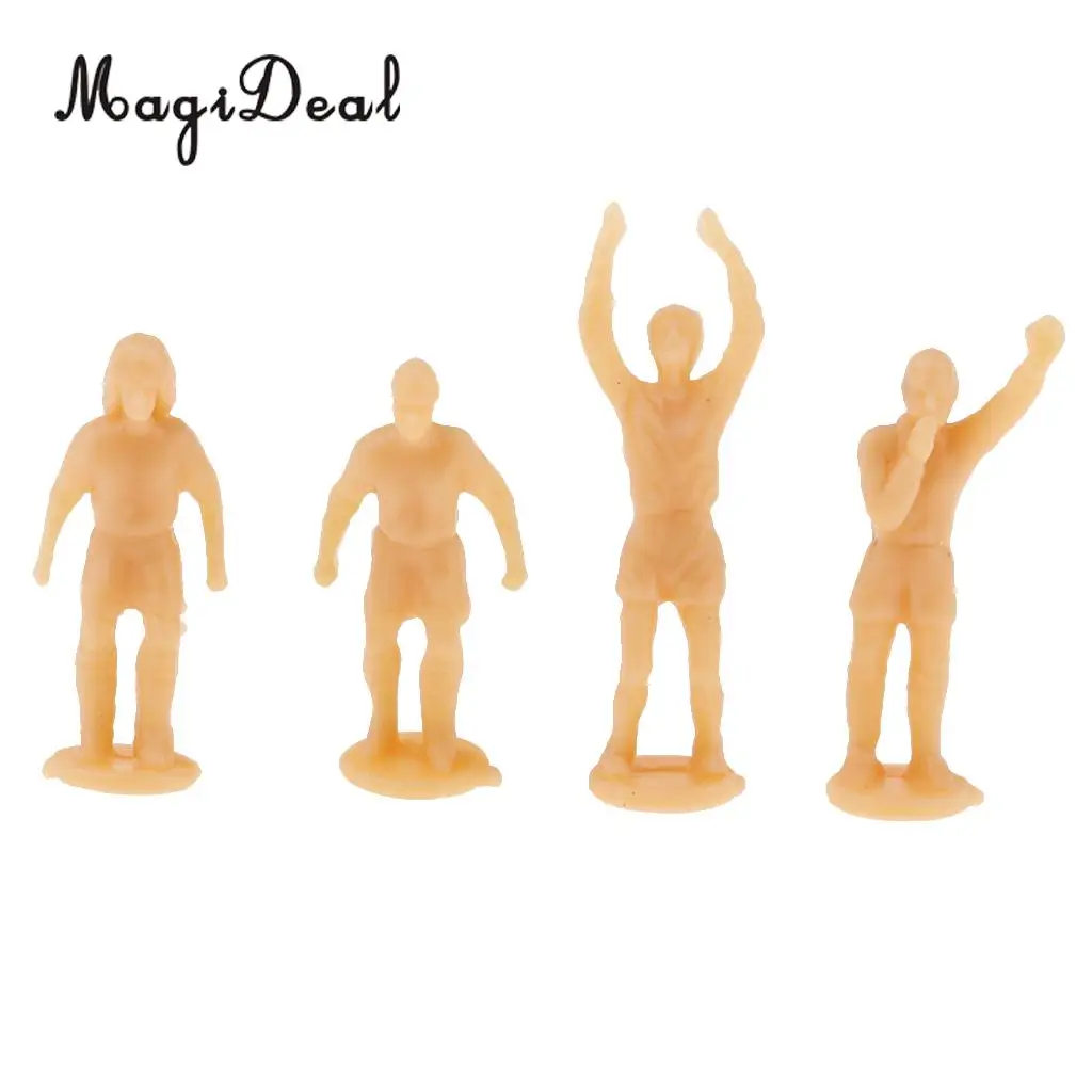 12Pcs 1/87 Scale Miniature Soccer Football Player Figure People Figurine HO OO Layout Scenery 