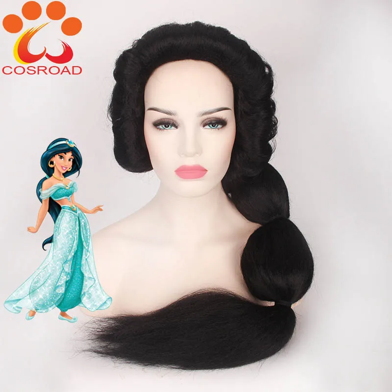 Cosroad Anime Aladdin Wigs Jasmine Princess Cosplay Wigs Women Girls Halloween Party Wig Women Princess Costume Wigs
