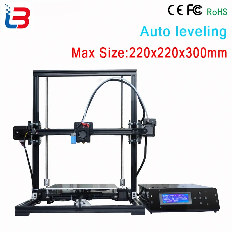 New design DIY Tronxy 3D Printer Metal frame bowden extruder large print size 220x220x300mm LCD control box 8GB SD card&PLA free New design DIY Tronxy 3D Printer Metal frame bowden extruder large print size 220x220x300mm LCD control box 8GB SD card&PLA free