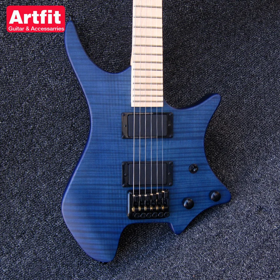 

2017 New Headless Arfit boden OS6 Matt Blue Color China Facotory Wholesale OEM Electric Guitarras Freeshipping China Guitare