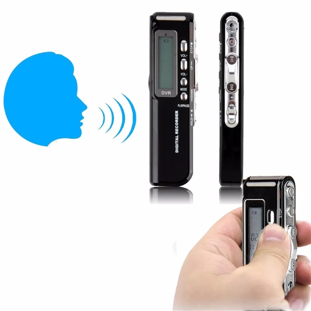LESHP R10 Mini 8 GB Digital Audio Voice Recorder Long Time USB With LCD Screen Display Built-in Speaker Support Music Playing