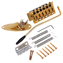 Gold Guitar Tremolo Bridge Arm Springs with Boat Jack Socket Set for Fender ST Electric Guitar Parts Accessories fender tremolo arm fender® deluxe locking tremolo chrome