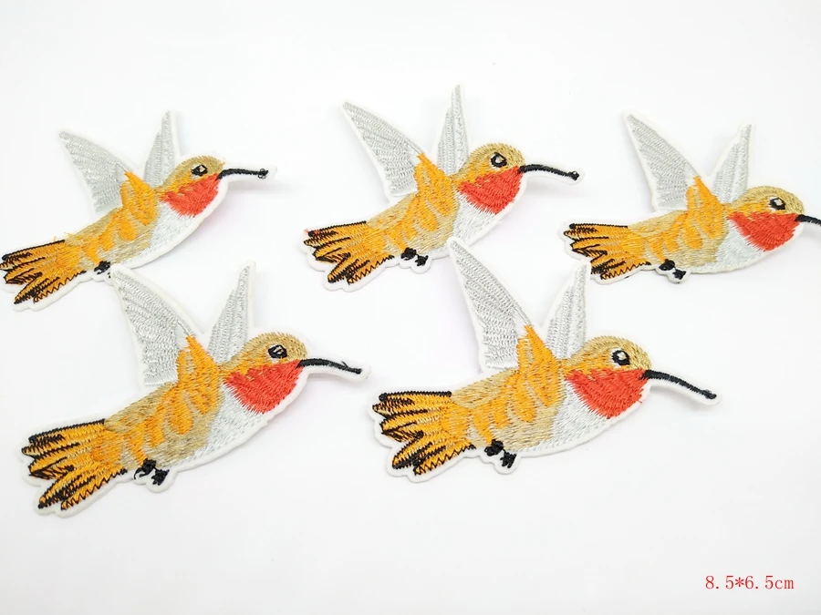 

10pcs embroidery parches iron on patches birds for clothing ironing Applique scrapbook Badges jeans patch fro Clothes psg jersey