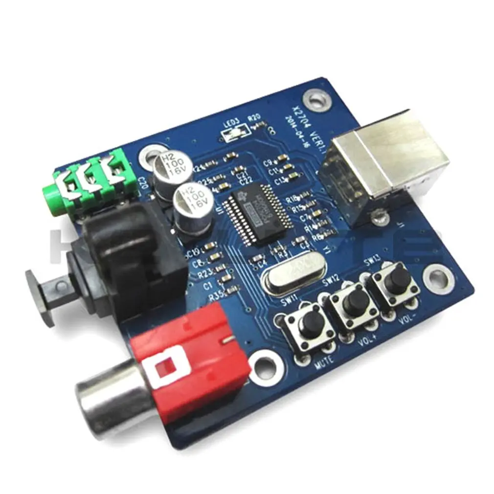 Аудио DAC USB к S/PDIF звуковая карта hifi декодер DAC плата 3,5 мм аналоговый коаксиальный оптоволоконный выход A1-010