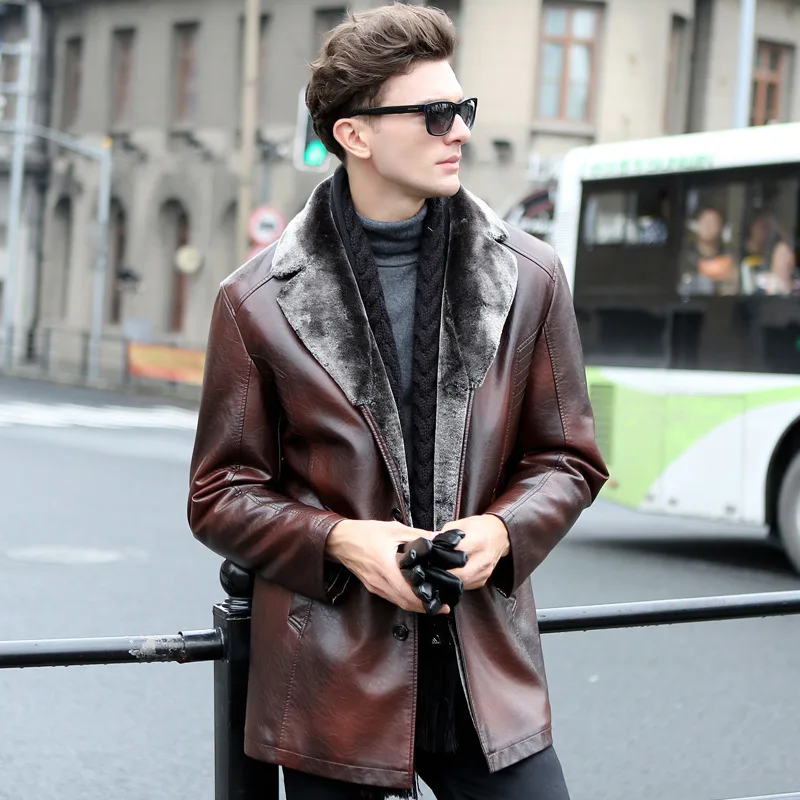 leather jacket under coat