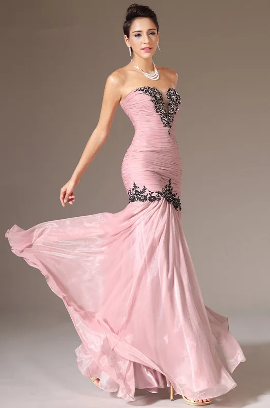 Freeshipping-New-Strapless-Straight-Gown-Appliques-Floor-Length-Silk-Chiffon-Prom-Dress (1)