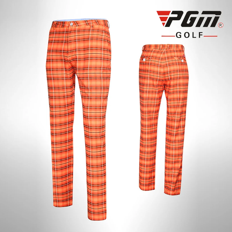 PGM Golf Sportswear Men Plaid Golf Pants 2017 Summer Breathable Quick Dry Men's Golf Sports Pants Plus Size Golf Trousers