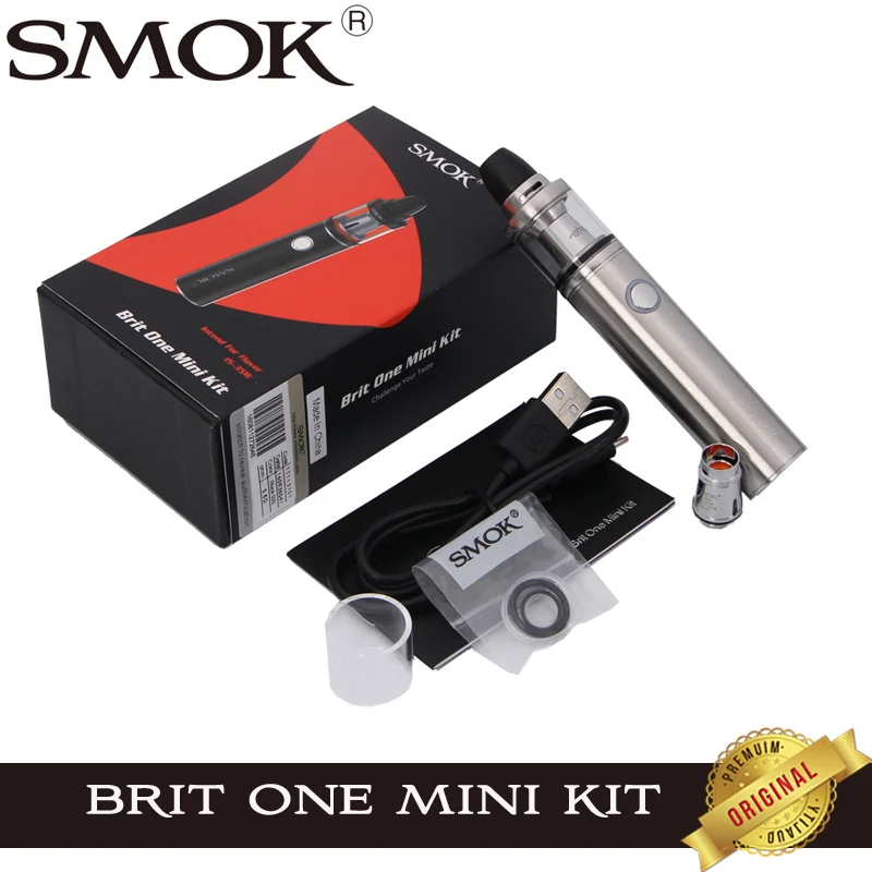 

Original Smok Brit One Mini Kit with 2ml Tank and Built-in 1600mah Battery Capacity Electronic Cigarette Vape Pen