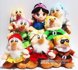 8 шт./компл. снег W принцессы и семь гномов плюшевые игрушки Куклы фигурку подарок на день детей Sweetie детства памяти