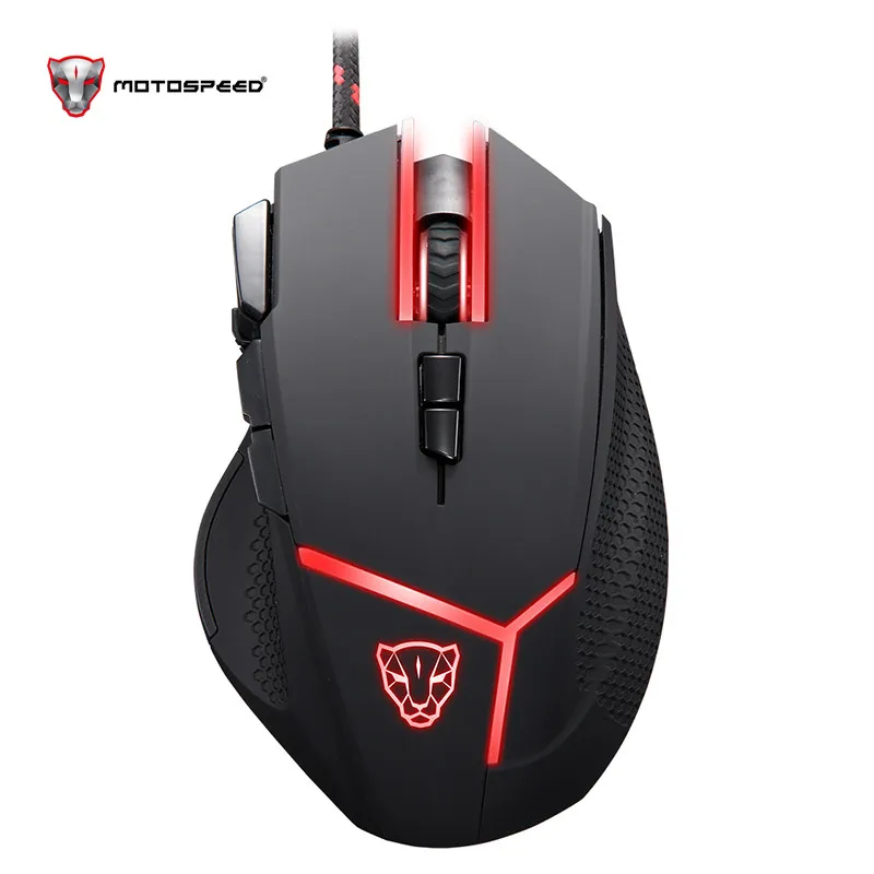 Motospeed V18 Gaming Wired Mouse 7 Button 4000DPI 8-grade LED Optical USB Precision Optical 9Keys Breathing Lamp with 1.8m Cable Motospeed V18 Gaming Wired Mouse 7 Button 4000DPI 8-grade LED Optical USB Precision Optical 9Keys Breathing Lamp with 1.8m Cable